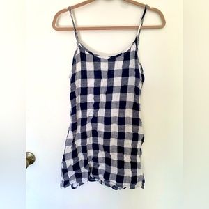 Mini Show Me Your Mumu Navy and White checkered dress